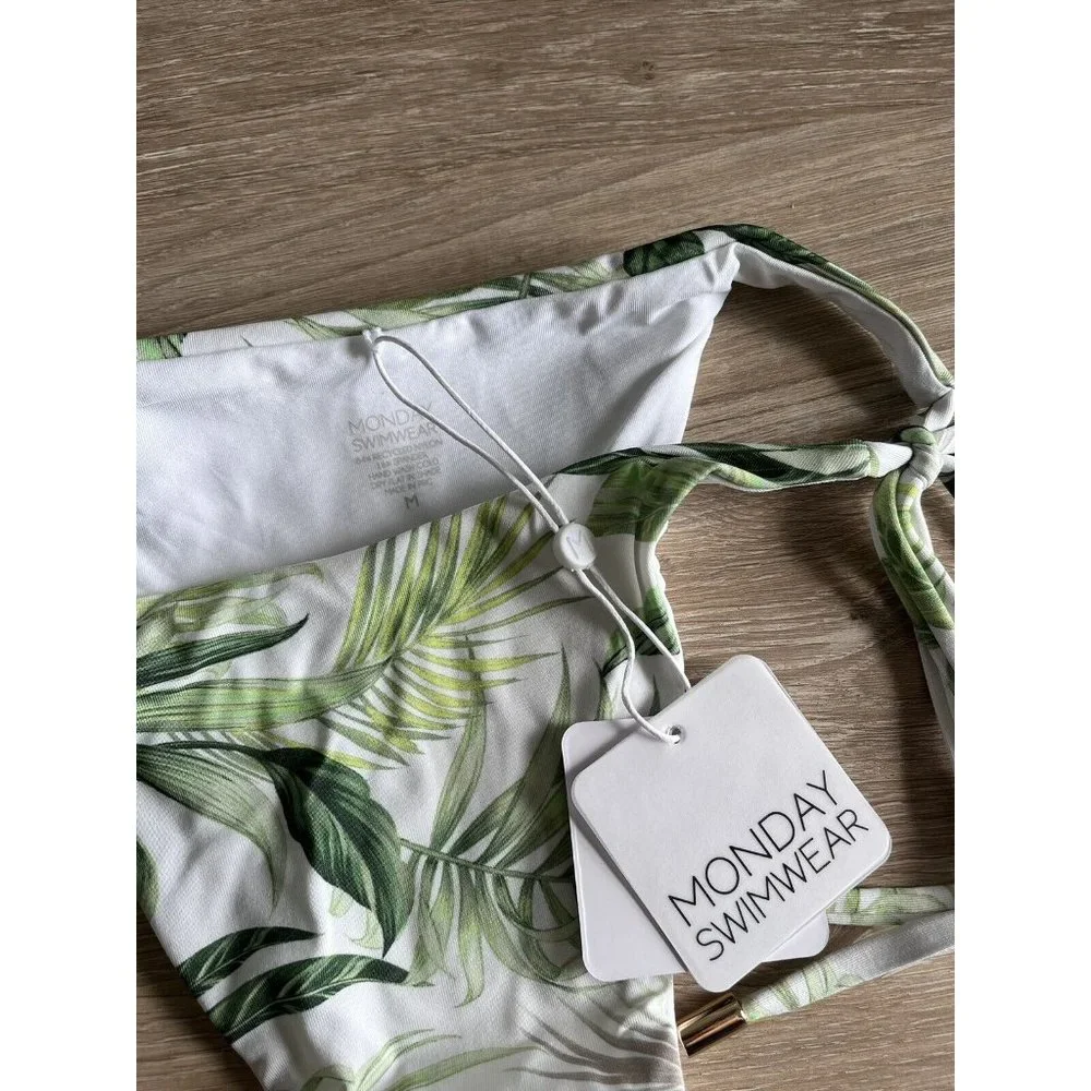 NWT Monday Swimwear SET Clovelly Top & Palma Bottom PALM Bikini Swimsuit S/M